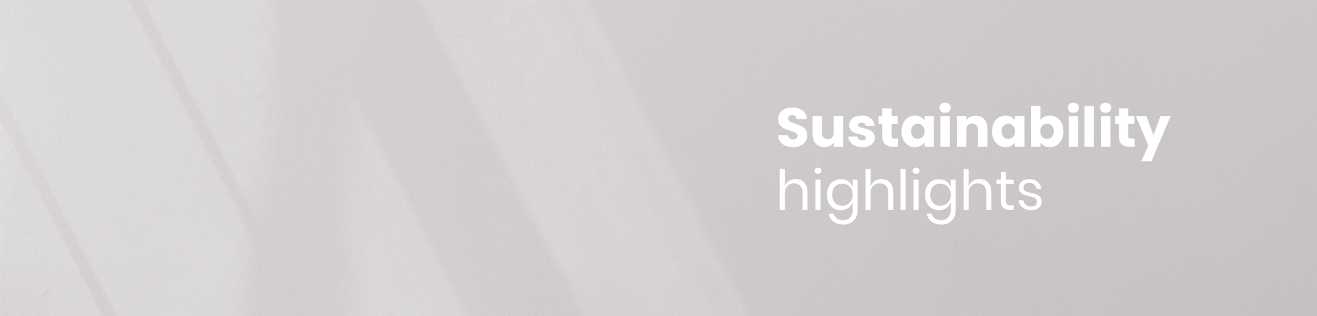 Sustainability Highlights